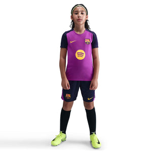 NIKE JR BARCELONA 25-26 STRIKE SS TOP VIVID PURPLE/MIDWEST GOLD