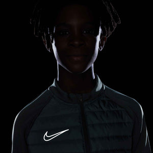 NIKE JR THERMA-FIT DRILL TOP SEAWEED/LIMELIGHT