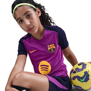 NIKE JR BARCELONA 25-26 STRIKE SS TOP VIVID PURPLE/MIDWEST GOLD