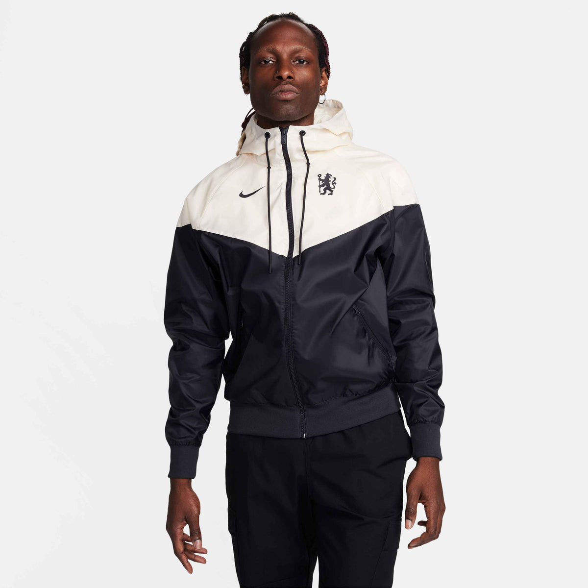 NIKE CHELSEA 23 24 HOODED WINDBREAKER PITCH BLUE WHITE Fulltime Sport
