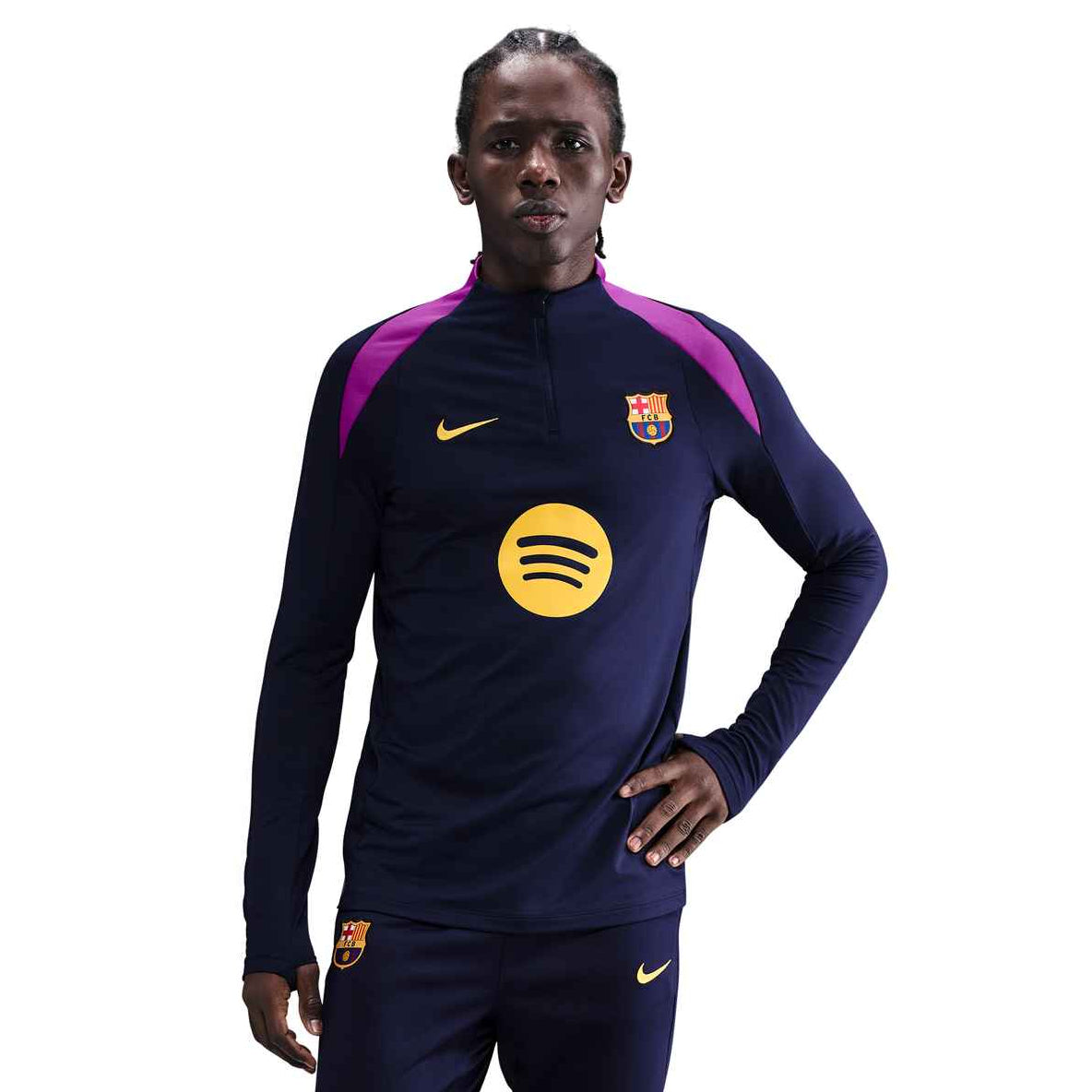 NIKE BARCELONA 25-26 STRIKE DRILL TOP IMPERIAL PURPLE/MIDWEST GOLD