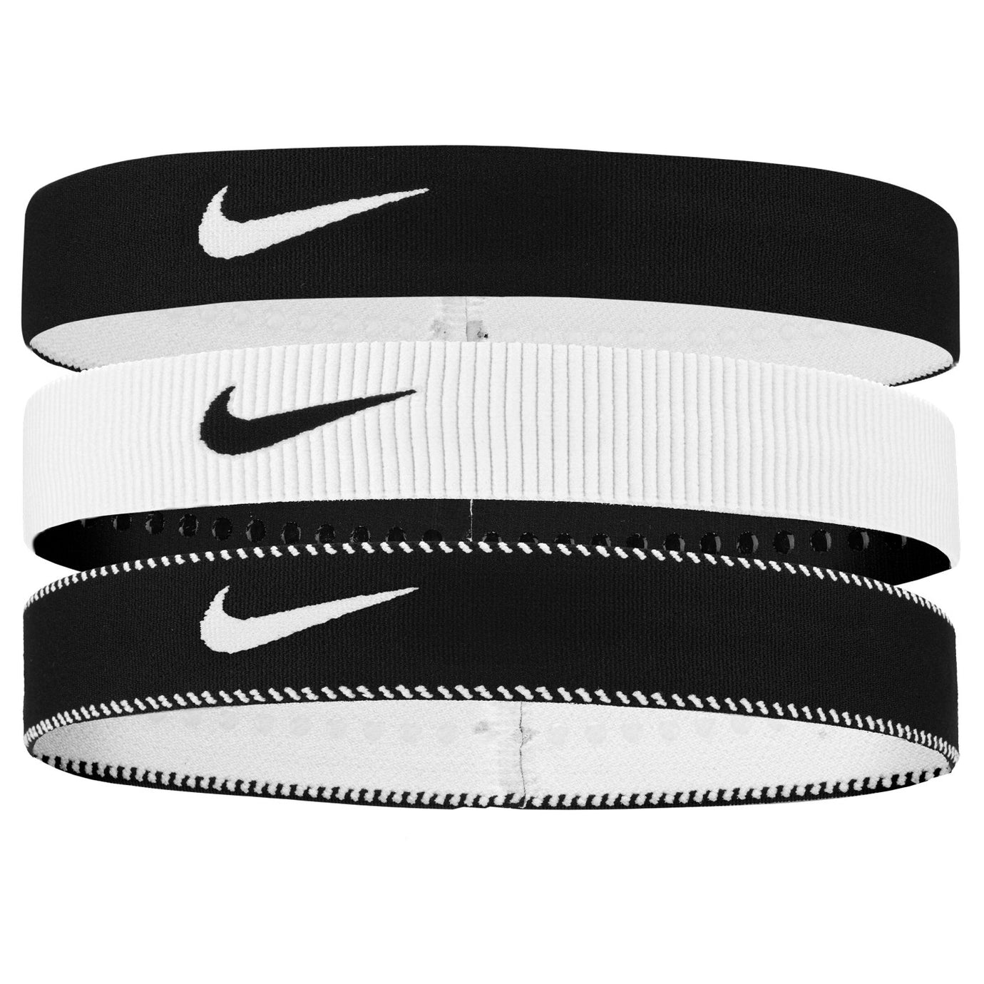 NIKE FLEX WIDE HAIRBANDS BLACK/WHITE