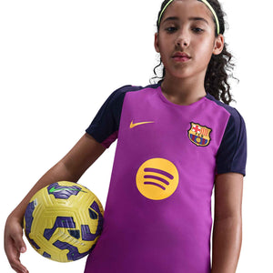 NIKE JR BARCELONA 25-26 STRIKE SS TOP VIVID PURPLE/MIDWEST GOLD