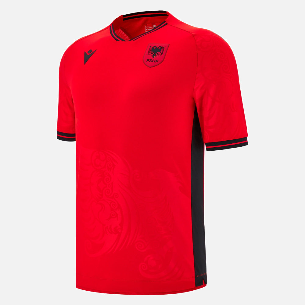 MACRON ALBANIA 25-26 HOME JERSEY RED/BLACK
