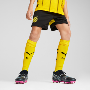 PUMA JR DORTMUND 24-25 HOME SHORT BLACK/FASTER YELLOW