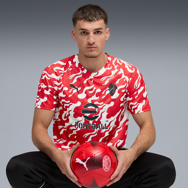 PUMA MILAN 25-26  WARM UP JERSEY WHITE/RED