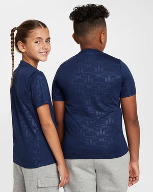 NIKE JR BARCELONA 24-25 PRE-MATCH SS TOP MIDNIGHT NAVY