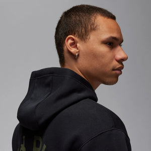 NIKE PSG 23-24 FLEECE HOODIE BLACK/CARGO KHAKI