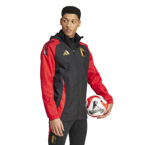 ADI BELGIË EURO24 ALL-WHEATER JACKET BLACK/RED