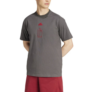 ADI BELGIË EURO24 TRAVEL TEE GREY/BURGUNDY