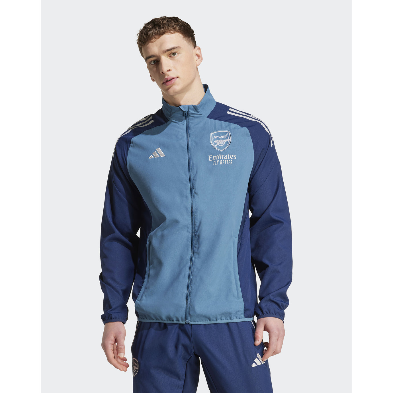 ADI ARSENAL 25-26 PRESENTATION JACKET BLANCH BLUE