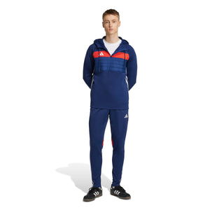 ADI TIRO 25 ESSENTIALS WINTER TOP TEAM NAVY BLUE/RED