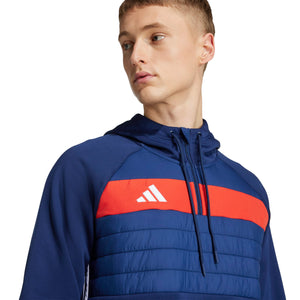 ADI TIRO 25 ESSENTIALS WINTER TOP TEAM NAVY BLUE/RED