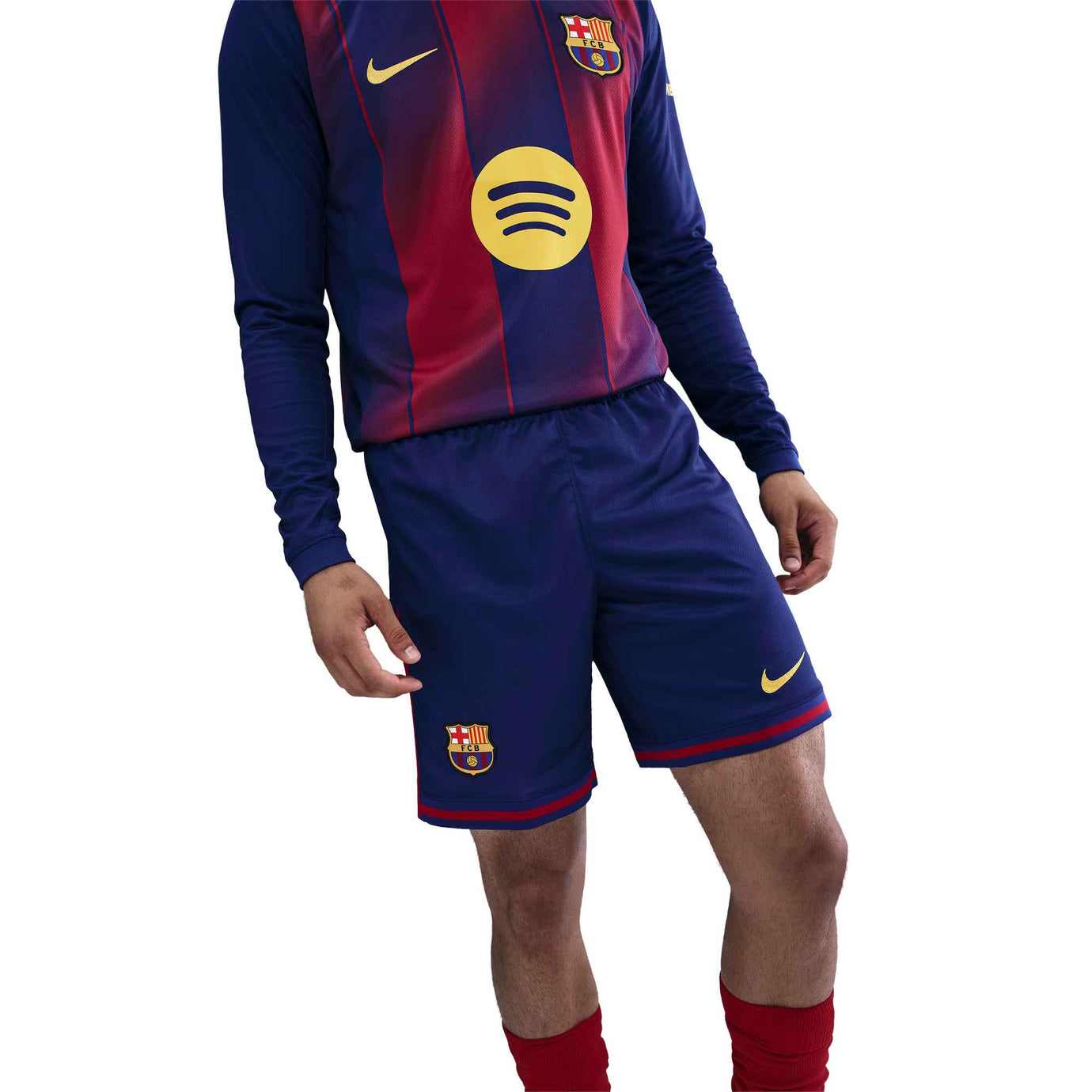 NIKE BARCELONA 25-26 HOME SHORT DEEP ROYAL/NOBLE RED