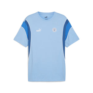 PUMA CITY 23-24  ARCHIVE TEE LIGHT BLUE/LAKE BLUE