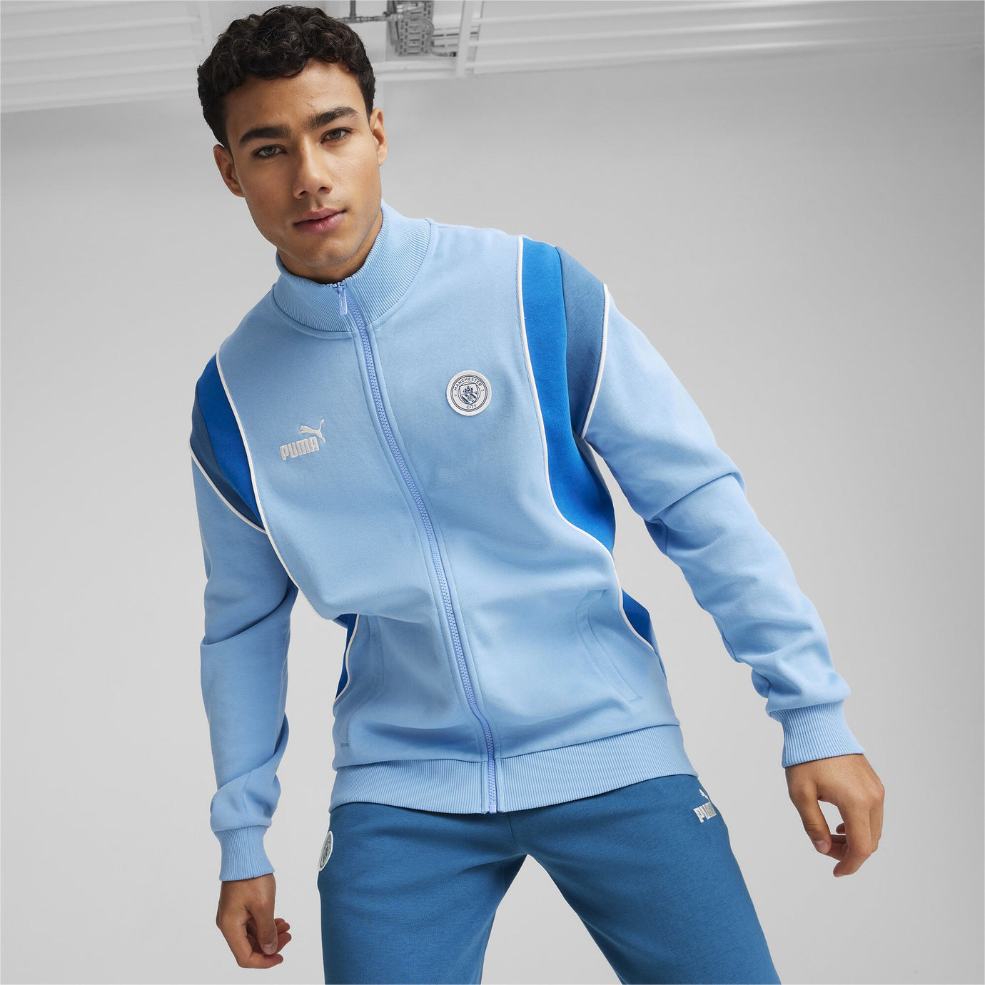 PUMA CITY 23-24 ARCHIVE TRACK JACKET LIGHT BLUE/LAKE BLUE