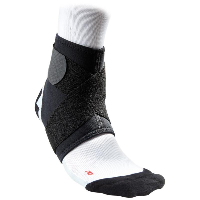 MC DAVID 432R ANKLE SUPPORT W/STRAP BLACK