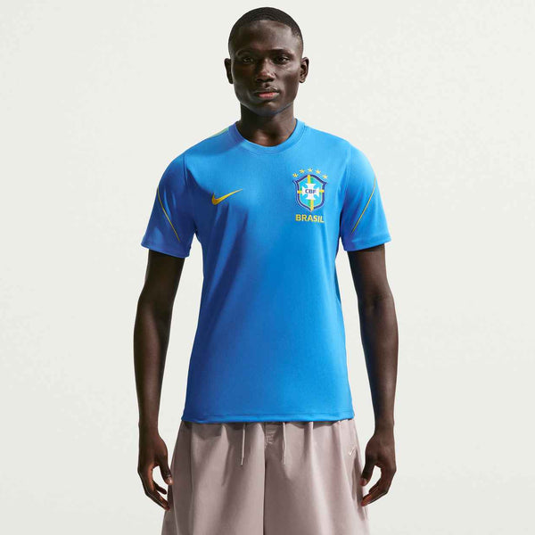 NIKE BRAZIL WC26 STRIKE SS TOP PHOTO BLUE/LIGHT MENTA