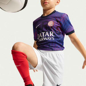 NIKE JR PSG 26-27 AWAY SHORT WHITE/COLLEGE NAVY