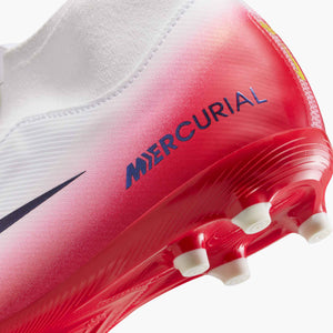 NIKE JR ZM SUPERFLY 10 ACADEMY FG LV8 UNIVERSITY RED/DARK OBSIDIAN