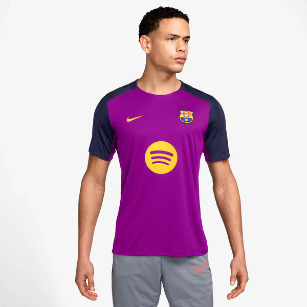 NIKE BARCELONA 25-26 STRIKE SS TOP VIVID PURPLE/MIDWEST GOLD