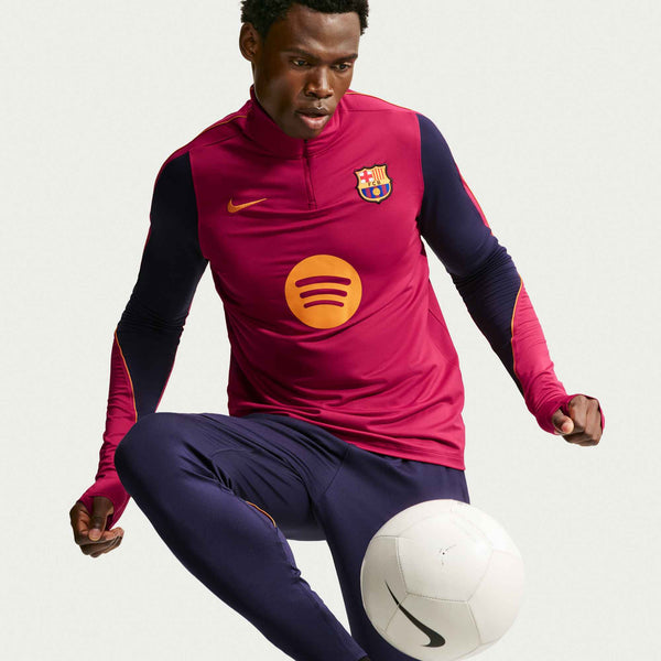 NIKE BARCELONA 26-27 STRIKE DRILL TOP NOBLE RED/MINERAL YELLOW