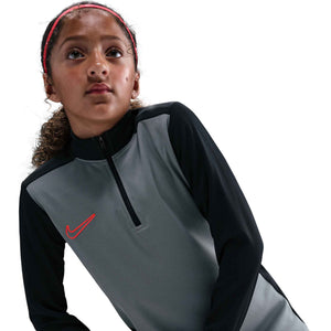 NIKE JR ACADEMY25 DRILL TOP COOL GREY/BLACK