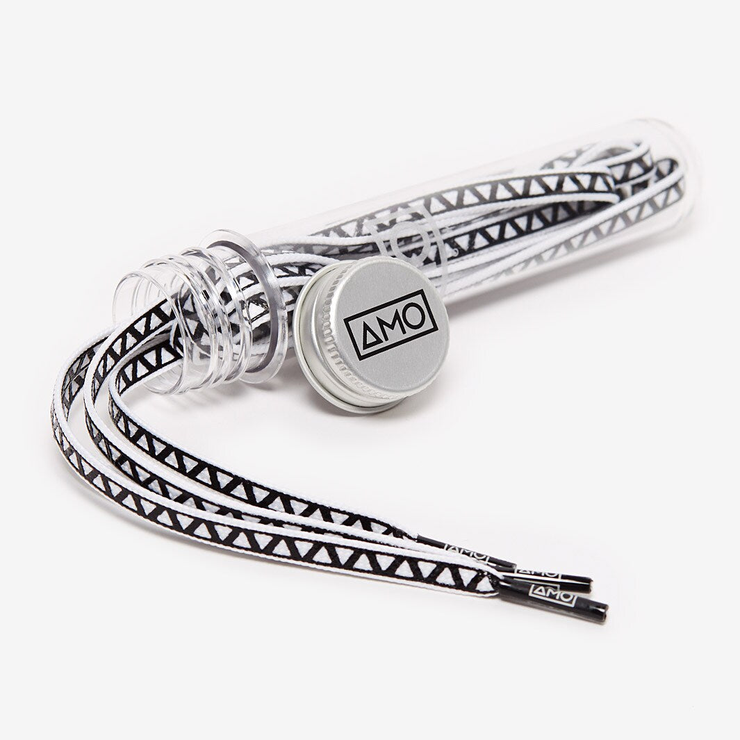AMO GRIP LACES WHITE/BLACK 130cm