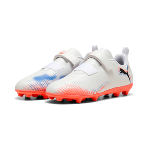 PUMA JR FUTURE 8 PLAY V FG WHITE/BLACK/GLOWING RED