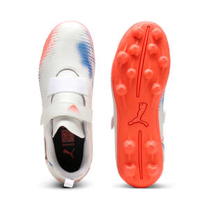 PUMA JR FUTURE 8 PLAY V FG WHITE/BLACK/GLOWING RED