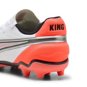 PUMA JR KING MATCH FG WHITE/GLOWING RED