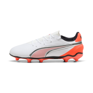 PUMA JR KING MATCH FG WHITE/GLOWING RED