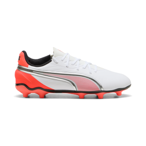 PUMA JR KING MATCH FG WHITE/GLOWING RED