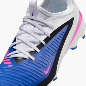 NIKE JR PHANTOM 6 LOW ACADEMY FG RACER BLUE/PINK BLAST