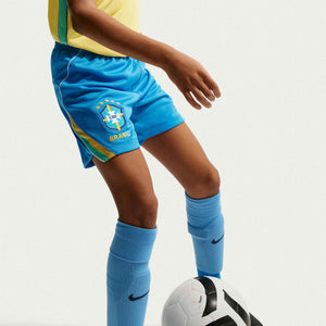 NIKE JR BRAZIL WC26 HOME SHORT PHOTO BLUE/LIGHT MENTA