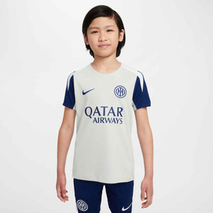 NIKE JR INTER 25-26 STRIKE SS TOP GREY HAZE/BLUE VOID
