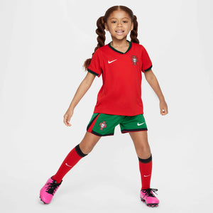 NIKE JR PORTUGAL EURO2024 LB HOME KIT UNIVERSITY RED/PINE GREEN