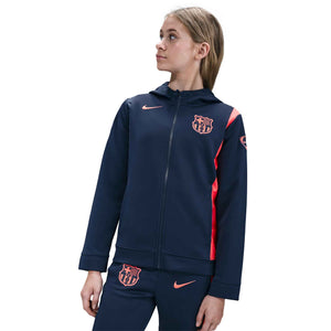 NIKE JR BARCELONA 25-26 HOODED TRACKSUIT MIDNIGHT NAVY/MANGO