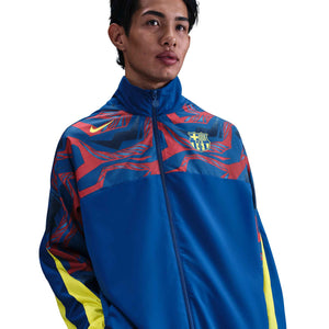 NIKE BARCELONA 25-26 WOVEN JACKET GYM BLUE/OPTI YELLOW