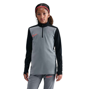 NIKE JR ACADEMY25 DRILL TOP COOL GREY/BLACK