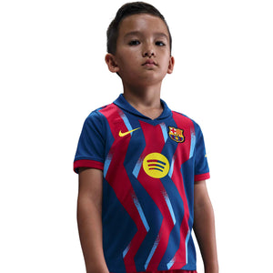 NIKE JR BARCELONA 25-26 FOURTH LB KIT GYM BLUE/SALSA RED