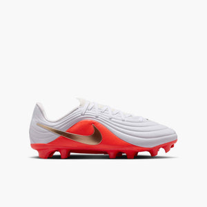 NIKE JR TIEMPO MAESTRO ACADEMY FG WHITE/BRIGHT CRIMSON
