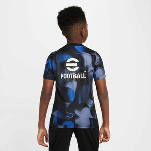 NIKE JR INTER 24-25 PRE-MATCH SS JERSEY BLACK/DIFFUSED BLUE