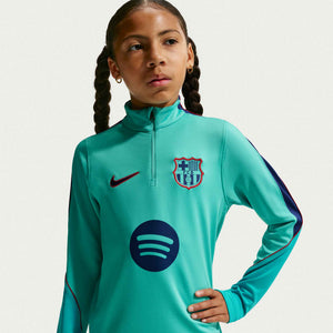 NIKE JR BARCELONA 26-27 STRIKE DRILL TOP GREEN FROST/DUSTY