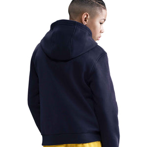 NIKE JR HAALAND CLUB FLEECE HOODY BLACKENED BLUE