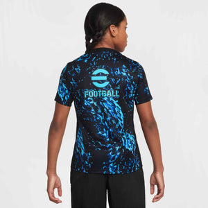 NIKE JR INTER 25-26 PRE-MATCH JERSEY CHLORINE BLUE/BLACK