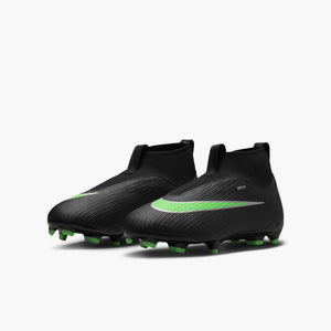 NIKE JR ZM SUPERFLY 11 ACADEMY FG BLACK/ILLUSION GREEN