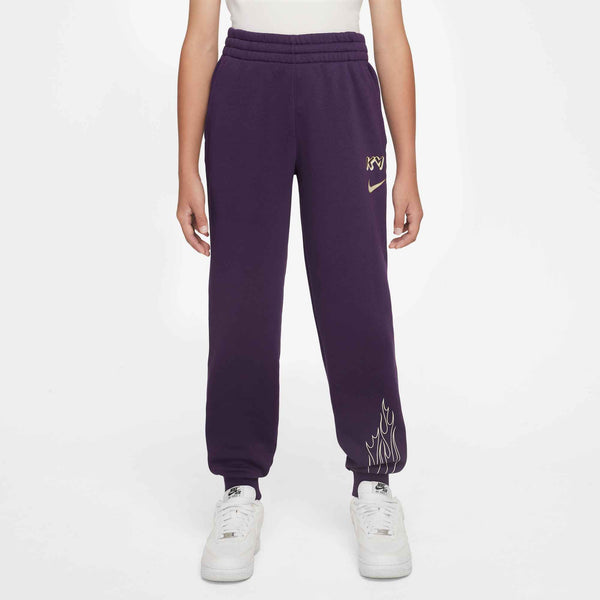 NIKE JR MBAPPE CLUB FLEECE PANT GRAND PURPLE/IVORY