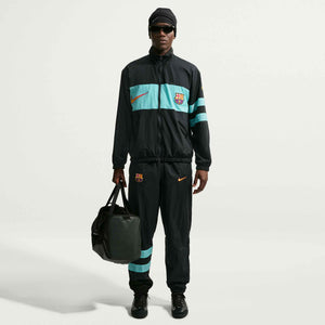 NIKE BARCELONA 26-27 REPEL TRACK JACKET BLACK/GREEN FROST