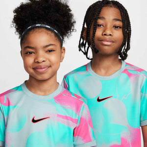 NIKE JR ACADEMY25 PLUS SS TOP HYPER PINK/OCEAN CUBE